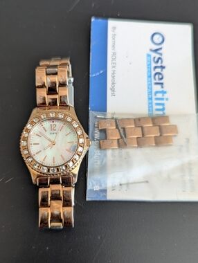 Guess Rose Gold Tone Crystal Bezel Women's Watch